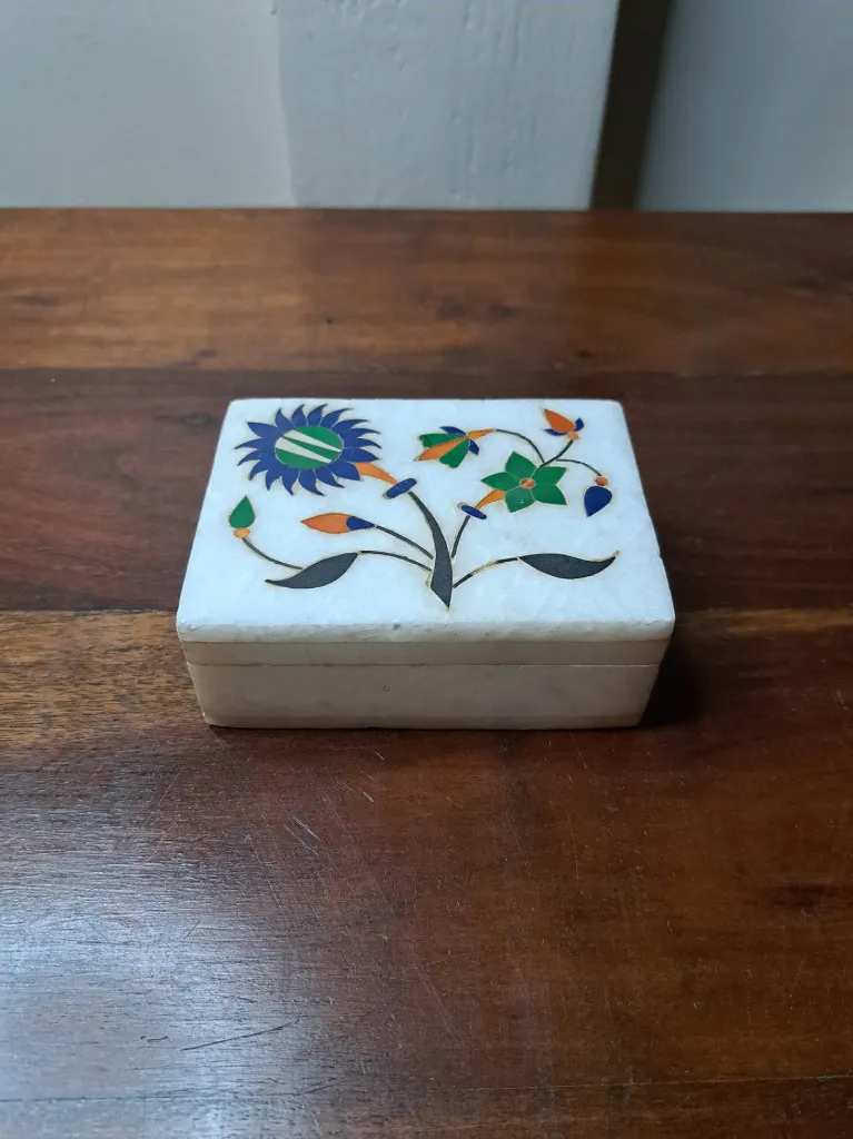 Boîte en Marbre Blanc