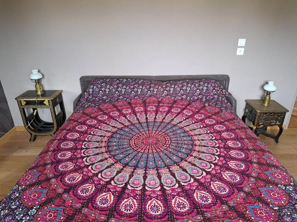Parure de Lit en Coton - Mandala Réversible